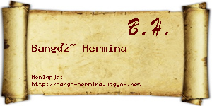 Bangó Hermina névjegykártya